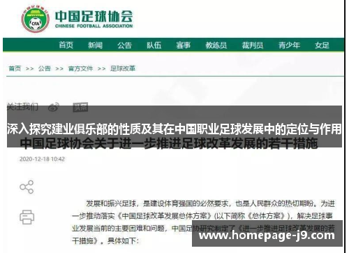 深入探究建业俱乐部的性质及其在中国职业足球发展中的定位与作用